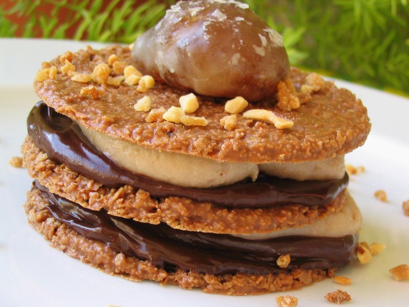 Millefeuille Chocolat, à la mousse de marrons