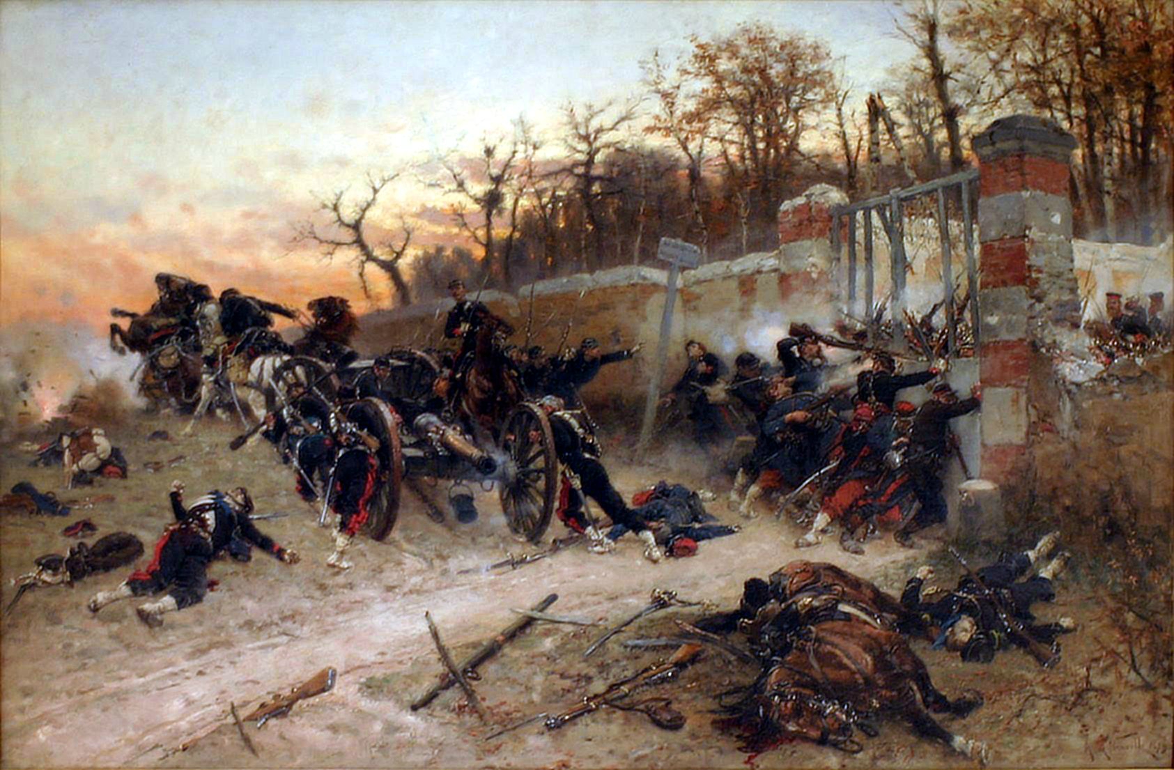 de Neuville défense de la porte de Longboyau (1879).
