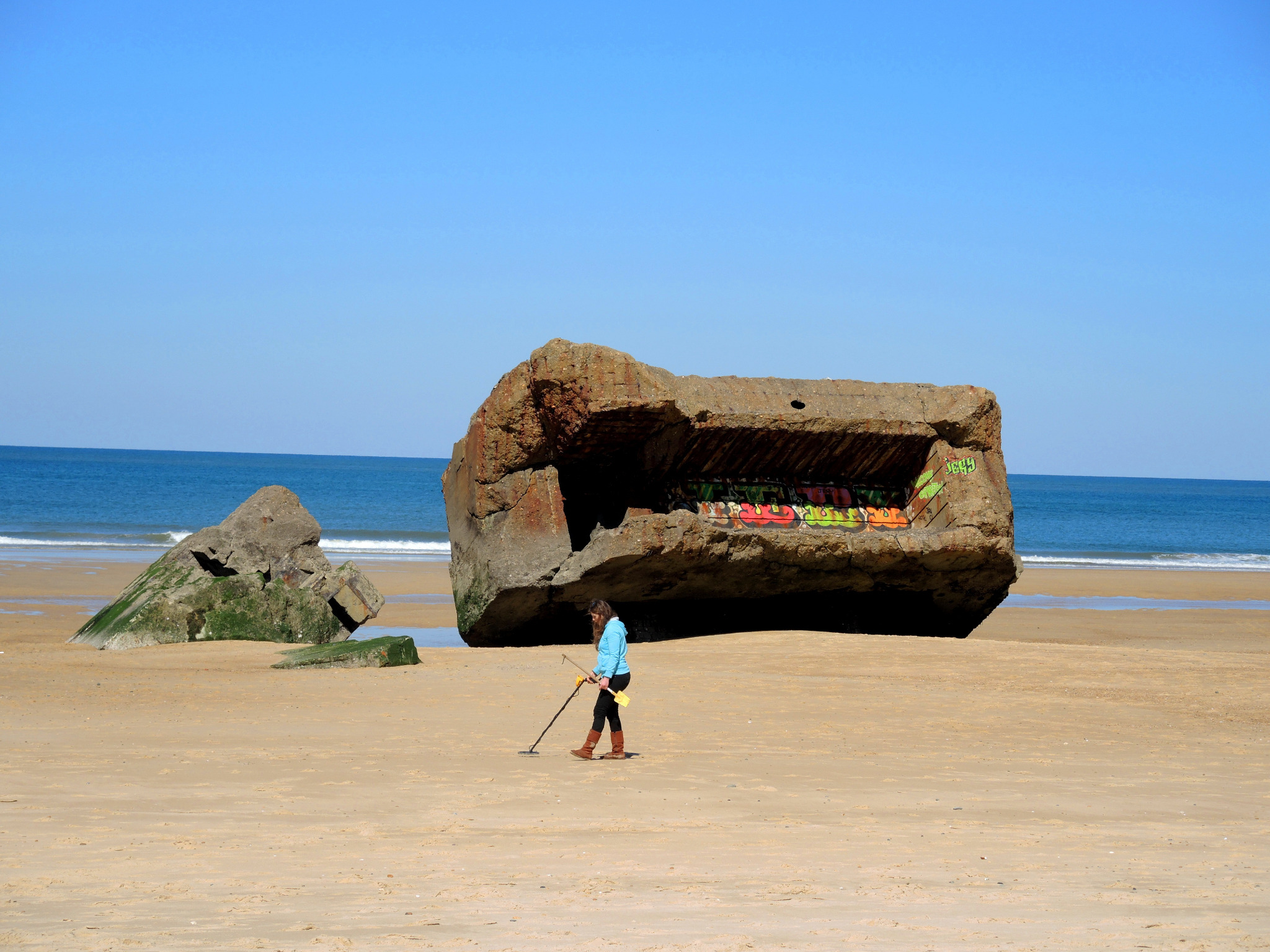 Capbreton, plage de la Savane, la bouche et chercheuse d'or (40)