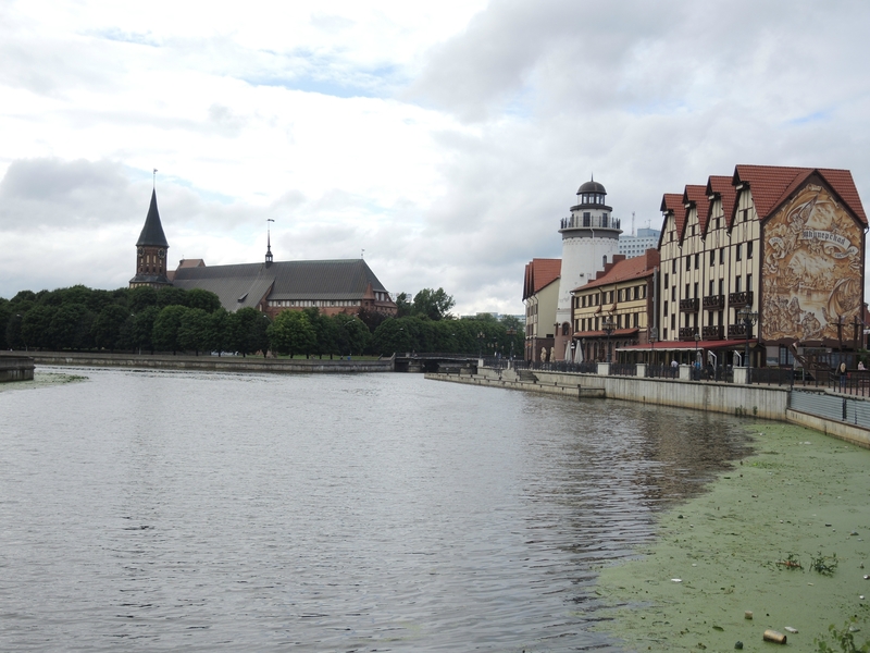 Kaliningrad, rives de la Pregolia, cathédrale de Königsberg (Russie)