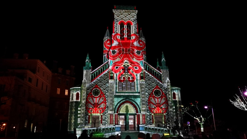 Biarritz, Biarritz en lumières 2018, église Sainte-Eugénie, Merveilleuse nature
