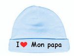 bonnet-bleu-personnalise-i-love-papa