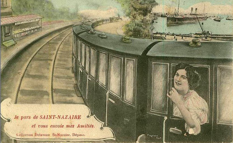 CPA Saint Nazaire Voyageuse
