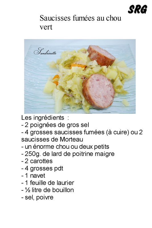 saucisses fumées au chou vert (page 1)