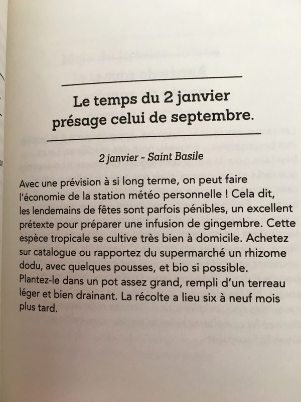 Le temps du 2 janvier présage celui de septembre