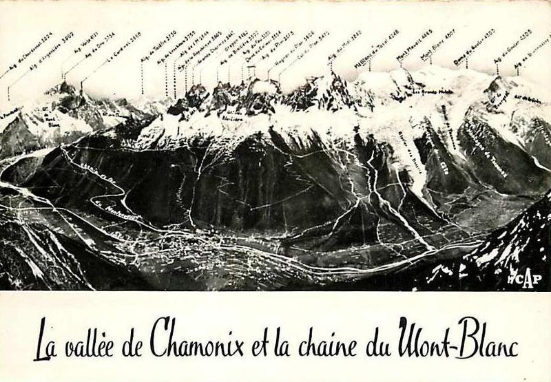 JO 1924 Chamonix CPA Mont-Blanc