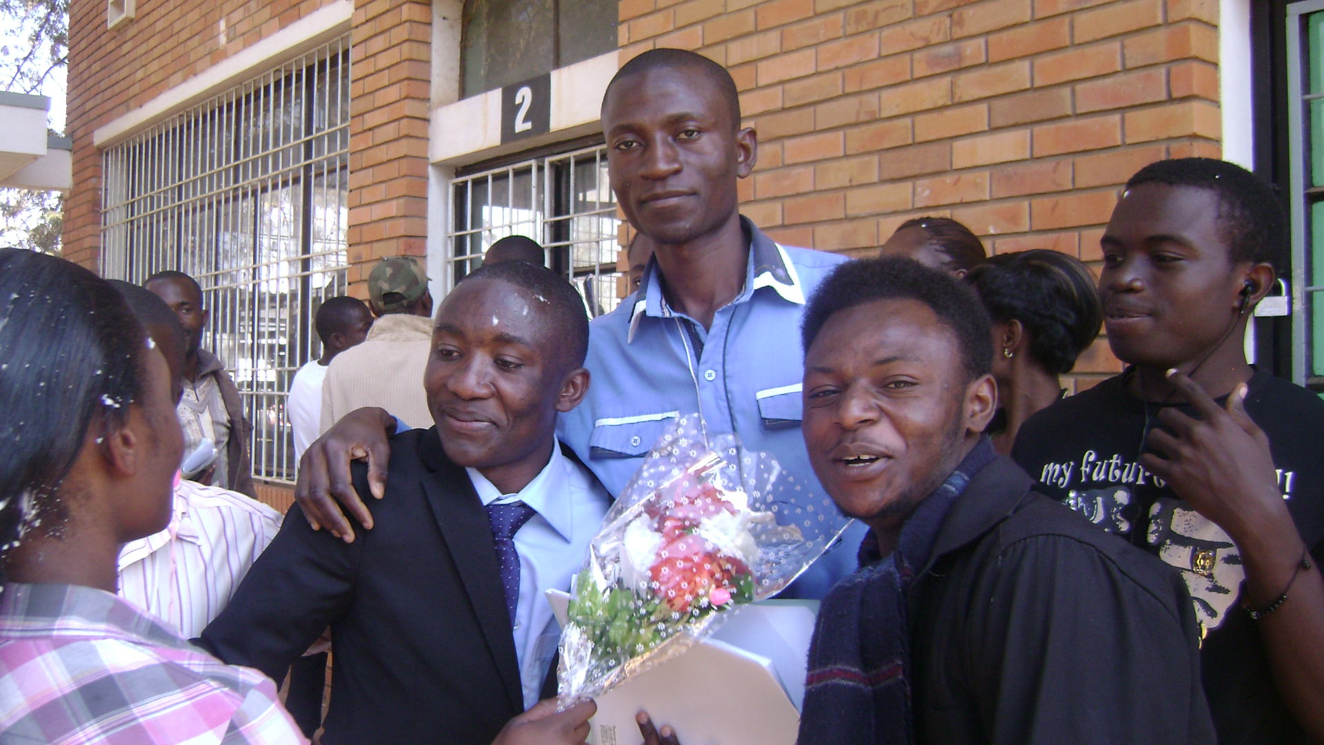 Avec des amis venus m'accompagner