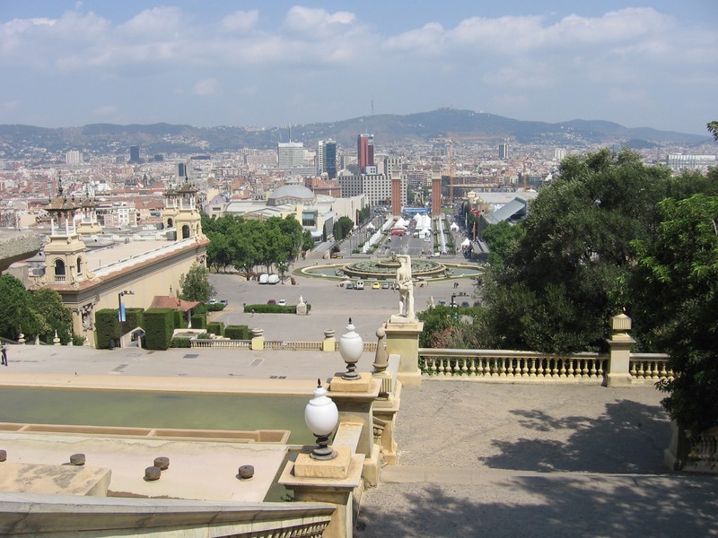 Vue sur Barcelone du Monjuïc