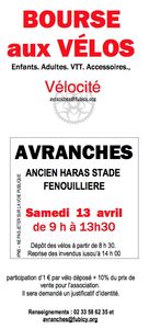 bourse aux vélos printemps 2013 Avranches vélocité