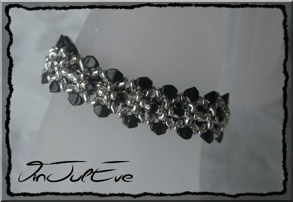 bracelet Vinces noir argent