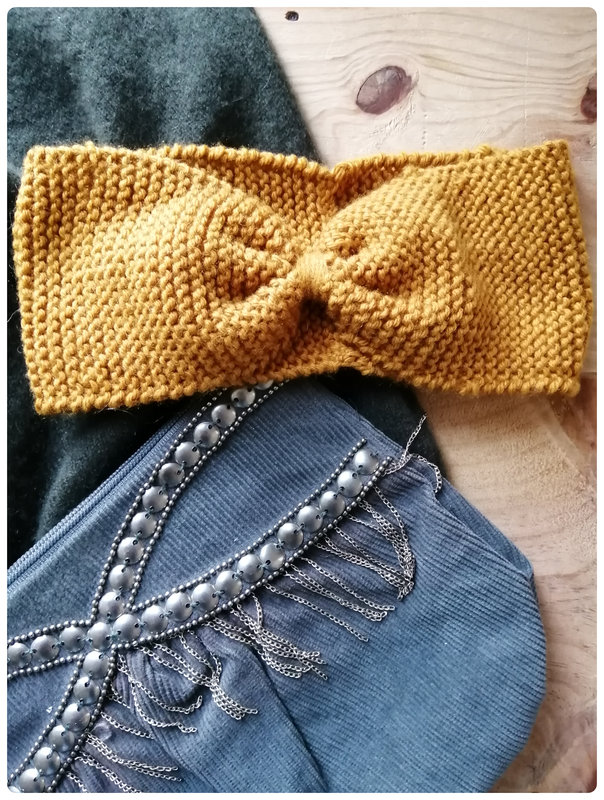 Bandeau facile au tricot Cam&Drey bricolent