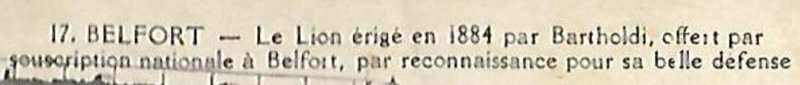 CPA Belfort Château & Lion Haute Alsace historique XX R1