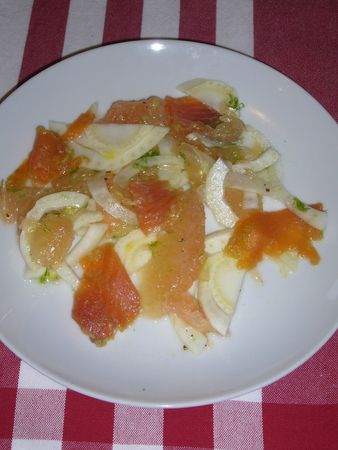 salade fenouil pamplemousse saumon fumé