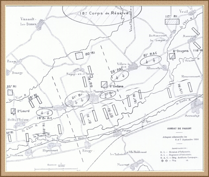 carte combats pargny sur Saulx m