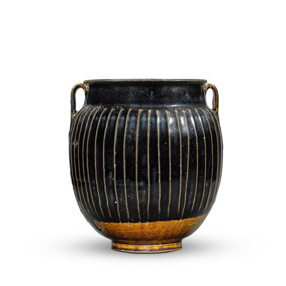 A Henan black-glazed ribbed jar, Northern Song dynasty (960-1127)