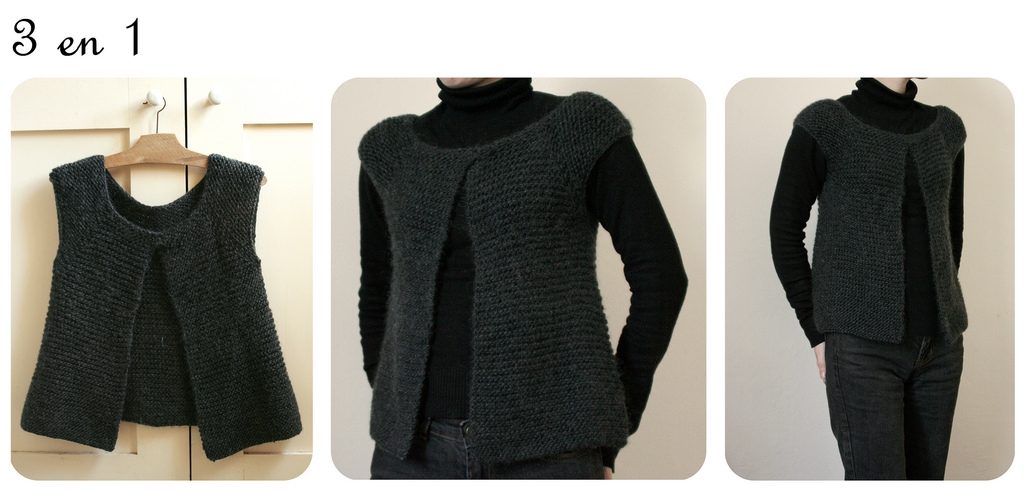 modele gilet sans manches tricot gratuit
