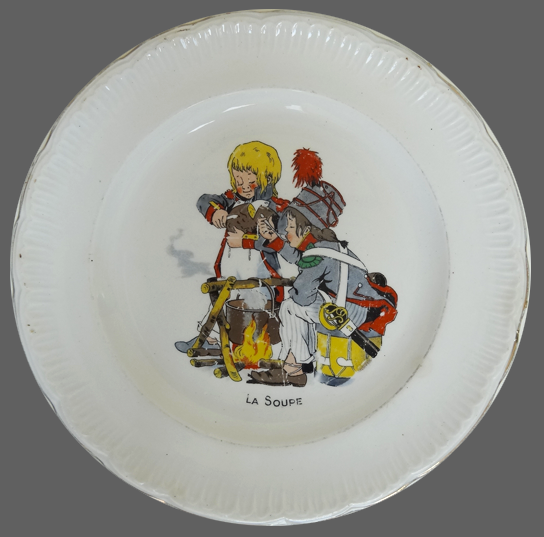 Assiette-Ste-AMANDINOISE-Enfant-Régiment-La-soupe-muluBrok-Vintage