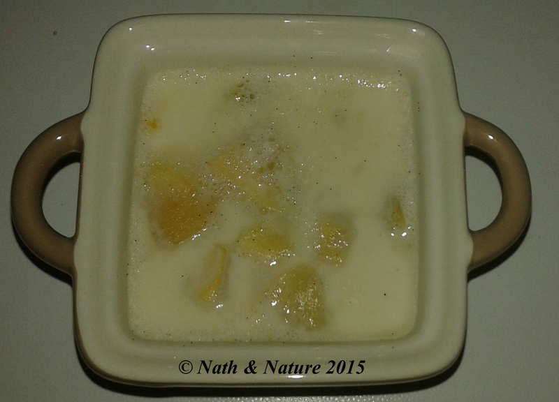 Flan vanillé pomme-mangue - 1