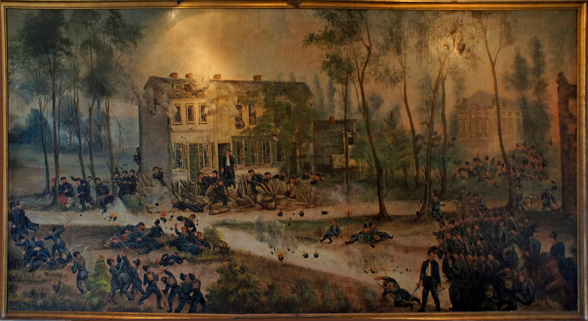 Anonyme, Combat devant la maison de la dernière cartouche (sd)