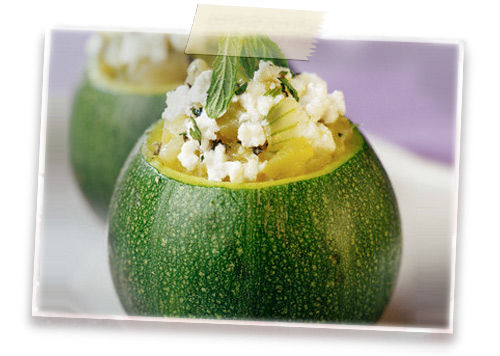 recettes entrees Courgettes farcies à la ricotta et au jambon