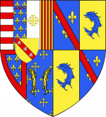 Écu aux armes de Renée de Bourbon-Montpensier, variante (image commons.wikimedia.org)