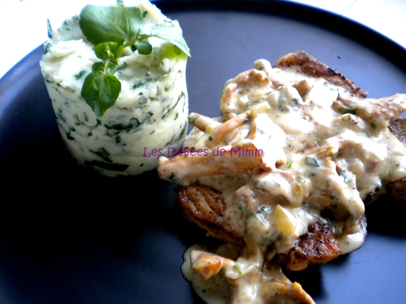 Côte de veau aux girolles et purée au cresson 5