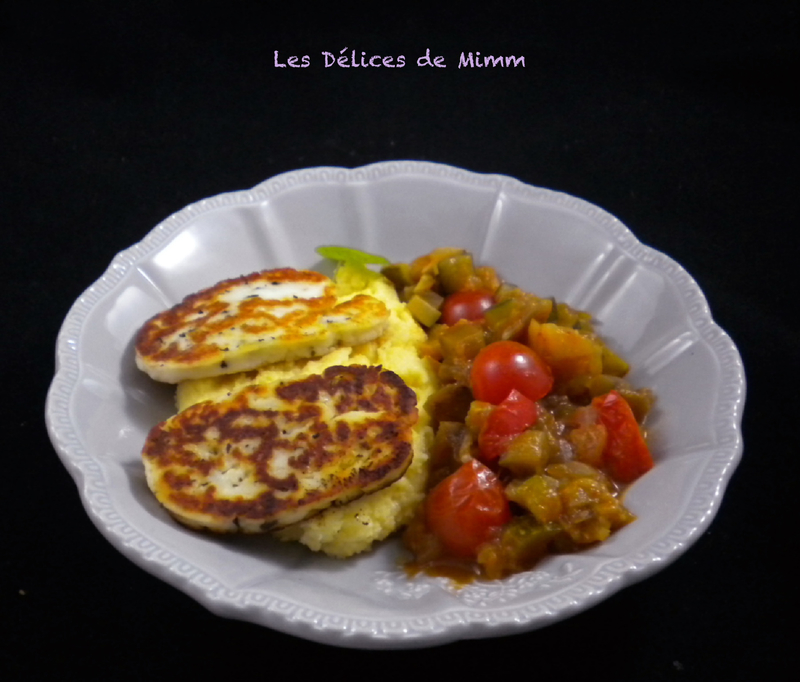 Polenta à la ratatouille et halloumi grillé 2