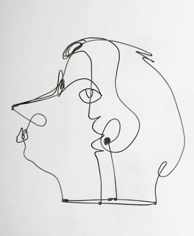 Calder visage en fil de fer