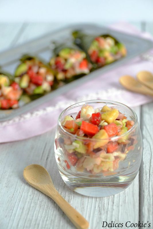 tartare IG bas saumon chou fraises