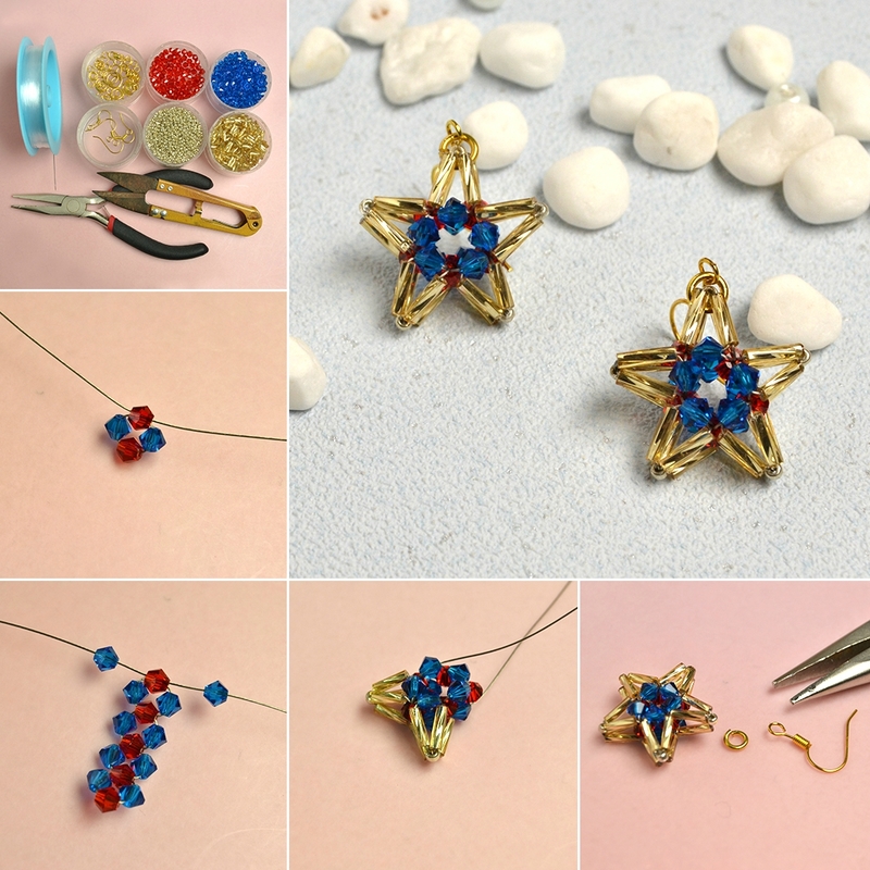 1080-How-to-Make-Sparkling-Star-Dangle-Earrings-with-Glass-Beads-and-Bulge-Beads-0