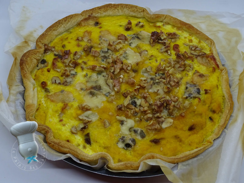 Tarte d'automne courge, Roquefort et noix