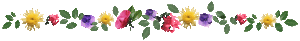 Gif Barre guirlande de fleurs GM 579 pixels