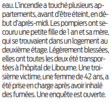2021 01 13 SO Une fillette d'un an sauvée d'un incendie1