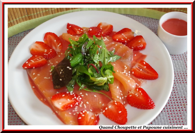 carpaccio de saumon fumé, ketchup de fraise-3250