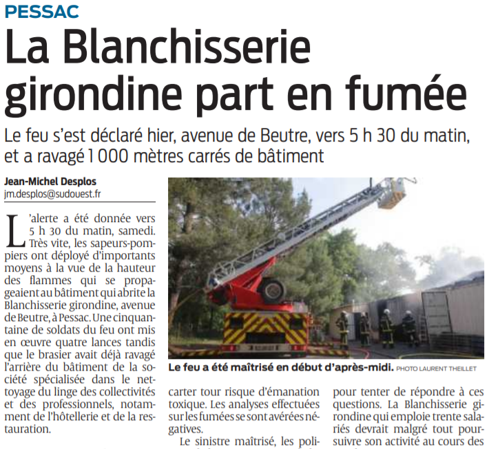 2021 05 30 SO Pessac la blanchisserie gironde part en fumée