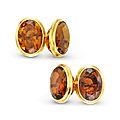 A Pair of Citrine and Gold <b>Cufflinks</b>, by Cartier, circa 1935