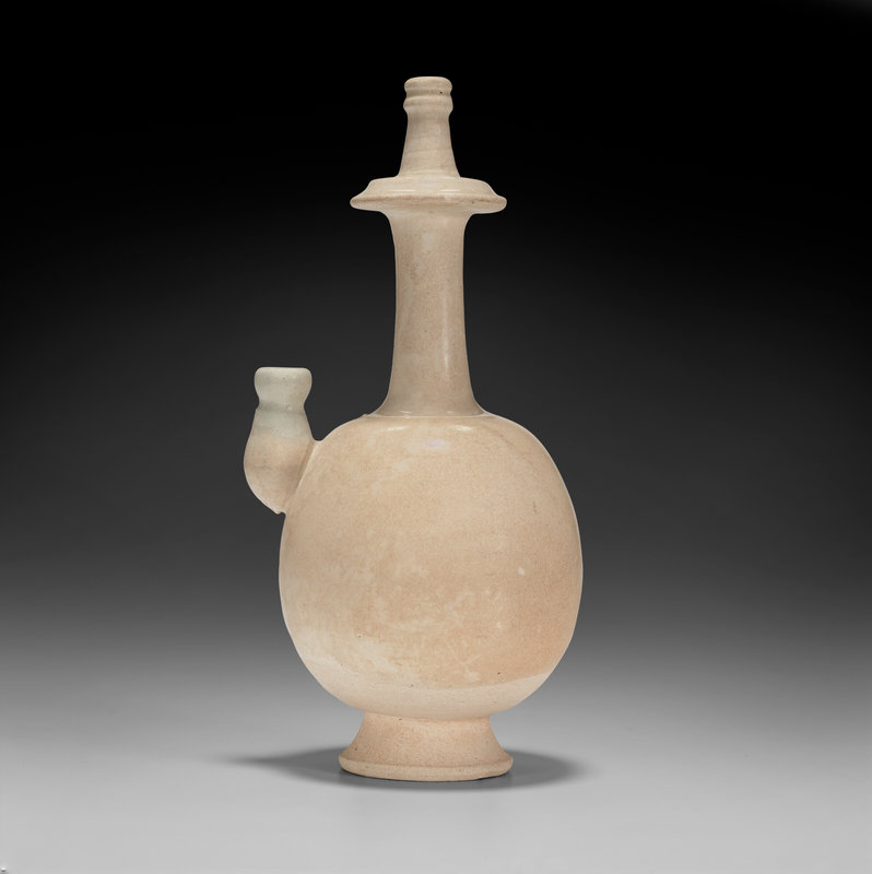 A rare white-glazed kundika, Tang dynasty (618-907)