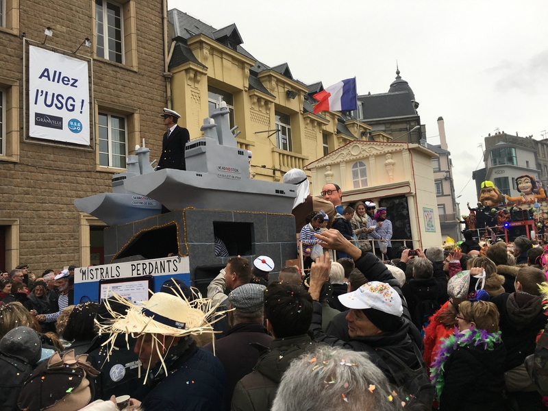 Carnaval de Granville la Grande Cavalcade dimanche 7 février 2016 char Mistral Perdant cours Jonville