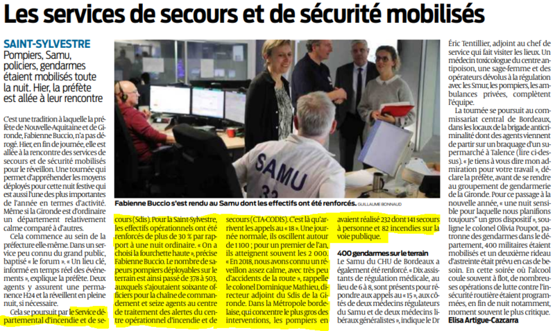 2020 01 01 SO Le services de secours et de sécurité mobilisés