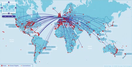 oneworldcom_20network_20map_20showing_20routes_20from_20london