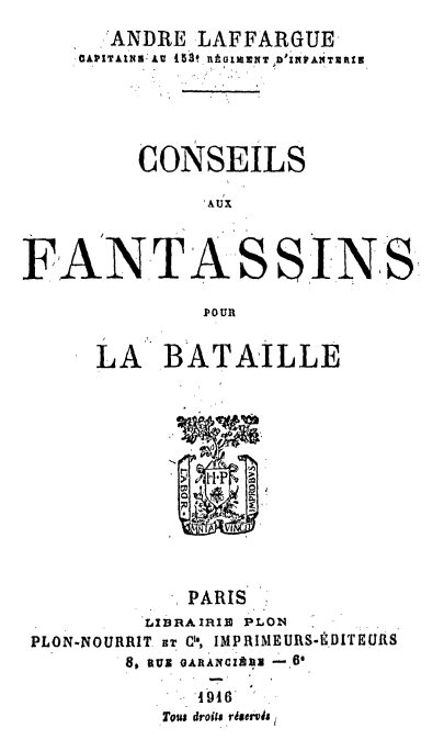 conseils aux fantassins