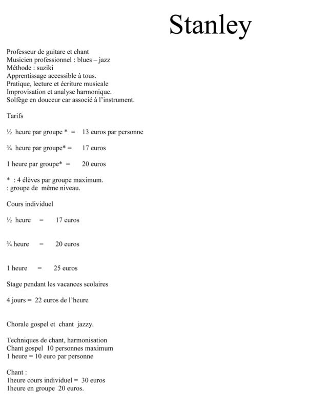 Stanley1 doc tarifs 2012