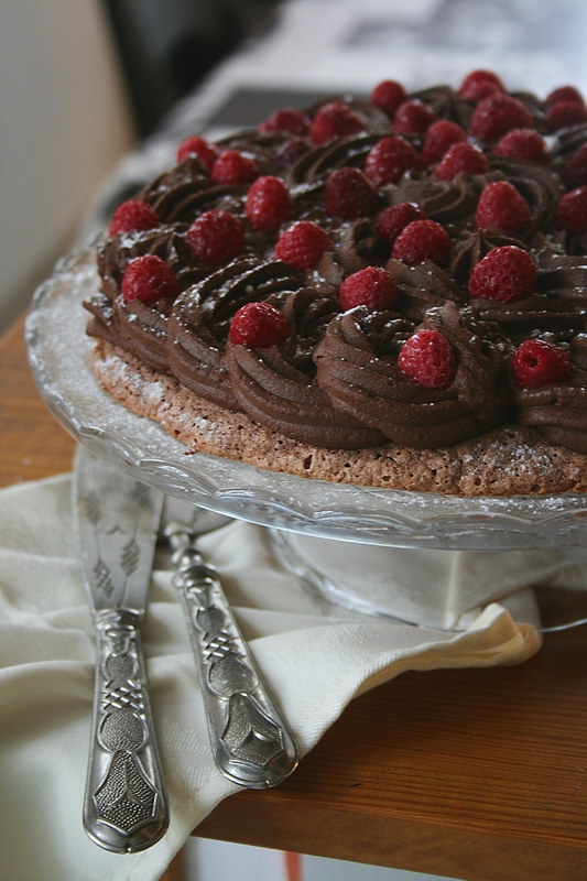 Comme une tarte chocolat noix de coco et framboise