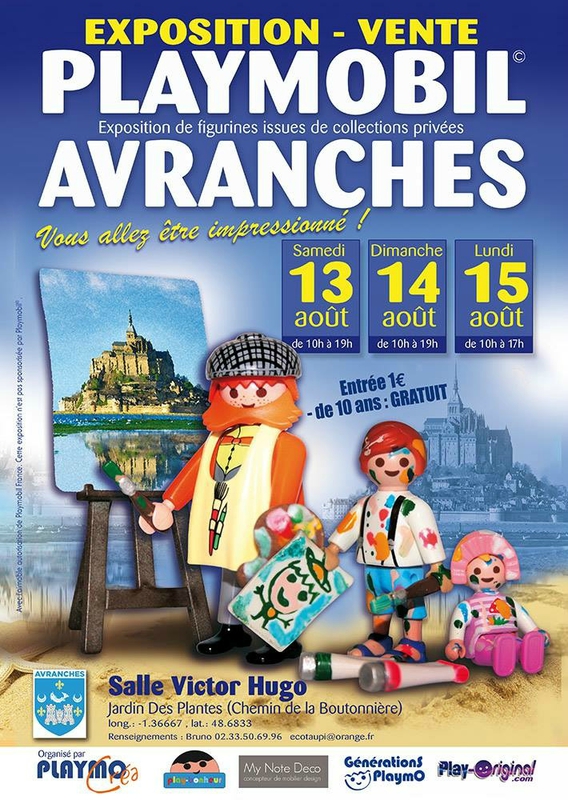 salon playmobil Avranches 13 14 15 août 2016 affiche visuel