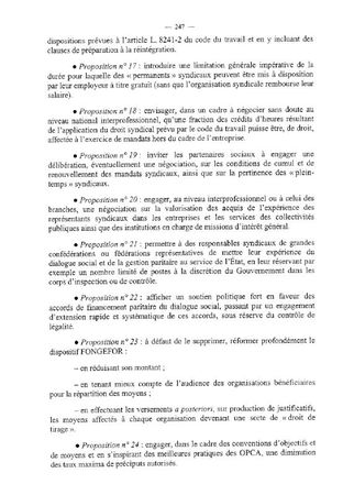 3-Rapport Perruchot - la synthèse des propositions