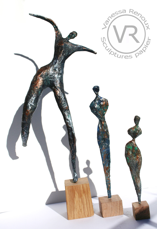 3sculptures_papier_bronze_vanesaRenoux2017