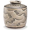 A '<b>Jizhou</b>' painted 'wave' jar, Song-Yuan dynasty