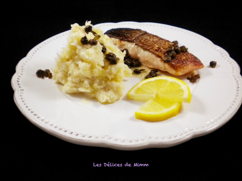 Saumon croustillant, purée de panais et sauce beurre et câpres de Donna Hay 3