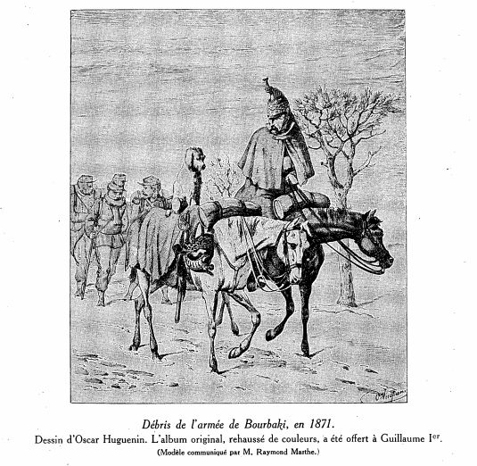Huguenin (Oscar), débris de l'armée de Bourbaki