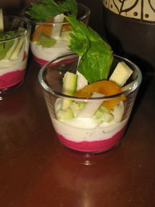 verrine de betterave et yaourt crudités (1)